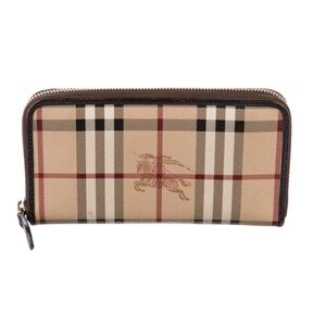 Burberry Haymarket Check Pattern Printed Continental Wallet